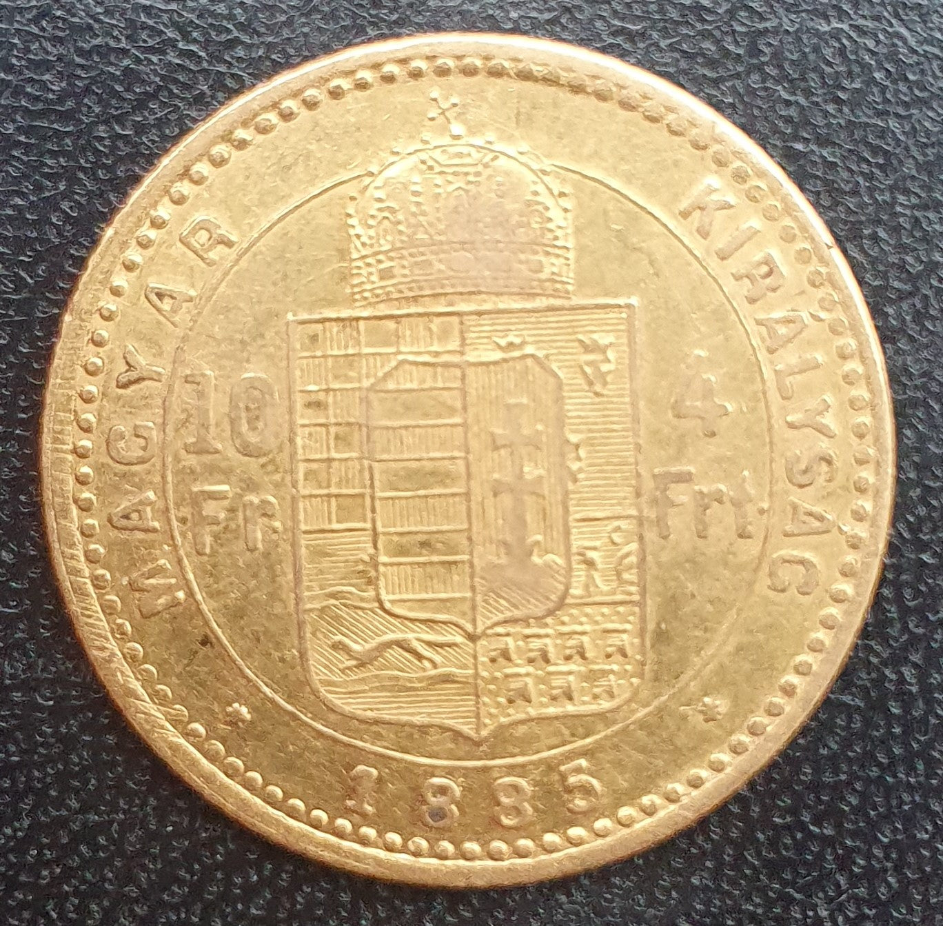 4 Forint Ungarn Franz Joseph 1885