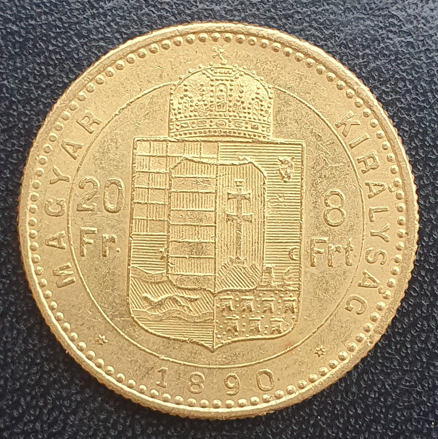 8 Forint Ungarn Franz Joseph 1890 KB