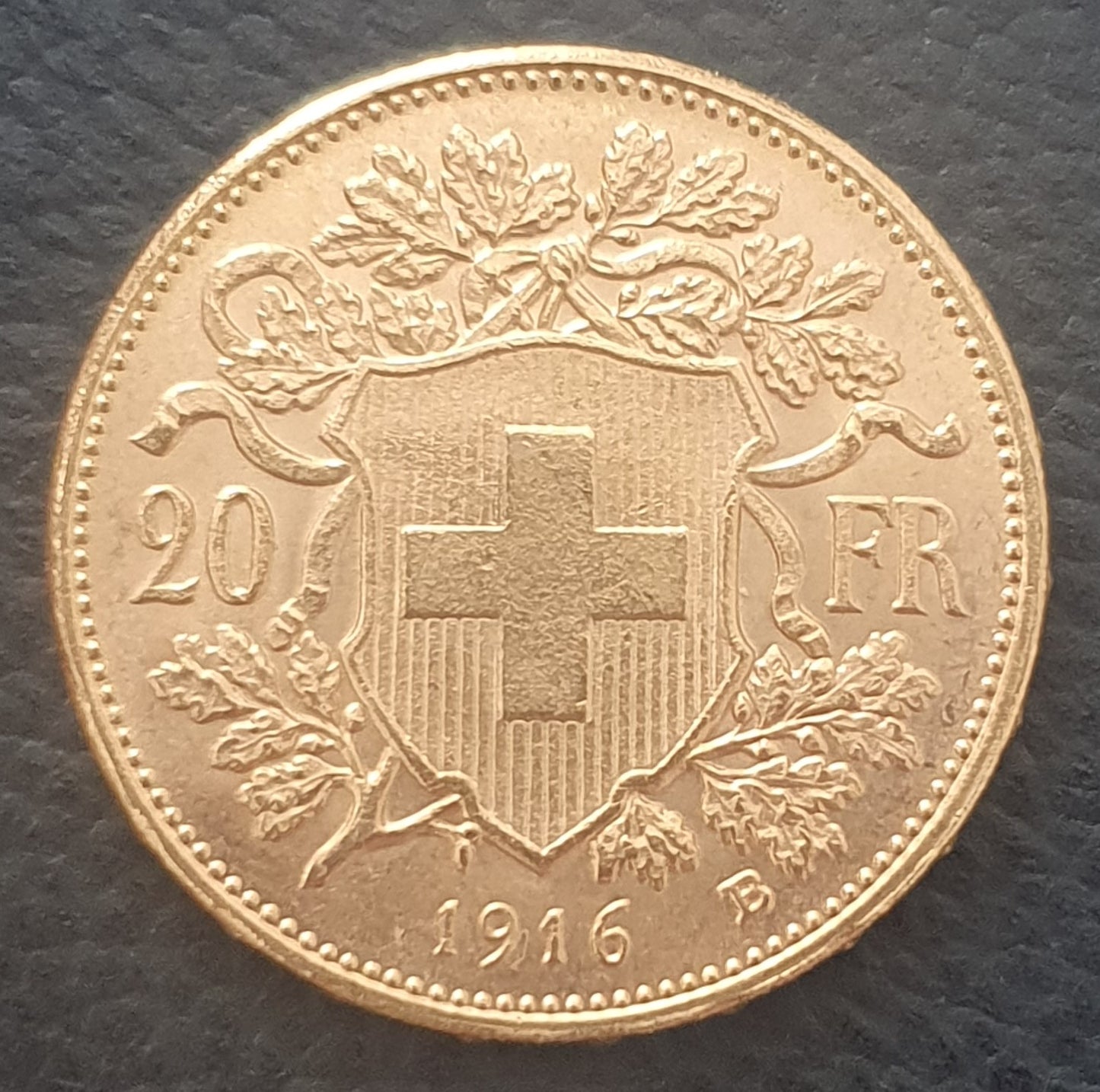 20 Franken Schweiz "Vreneli" Jahrgang 1916 B