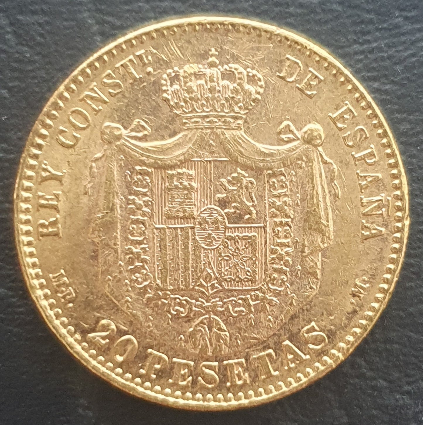 20 Pesetas Spanien 1890 Alfonso XIII