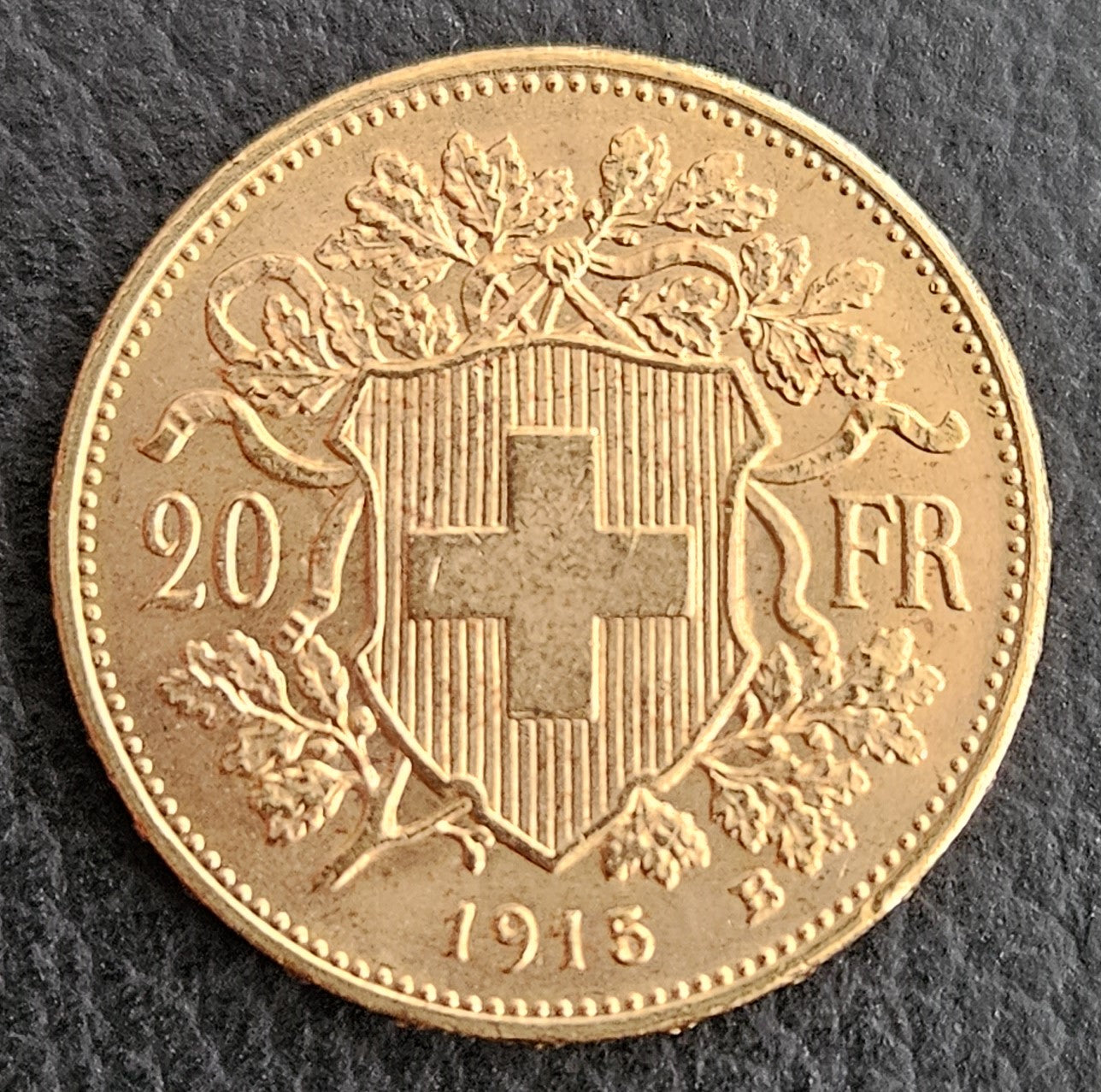 20 Franken Schweiz "Vreneli" Jahrgang 1915 B