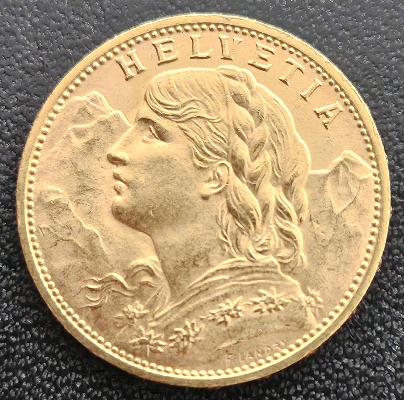 20 Franken Schweiz "Vreneli" Jahrgang 1914 B