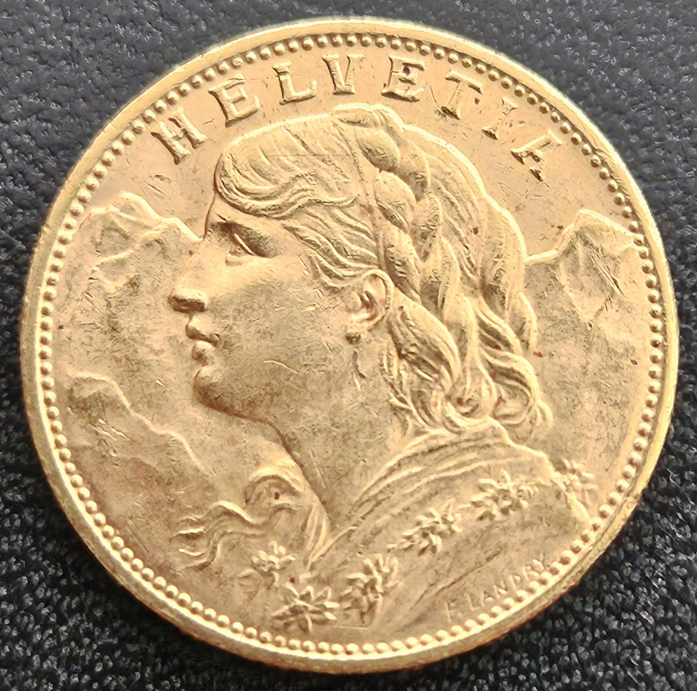 20 Franken Schweiz "Vreneli" Jahrgang 1915 B