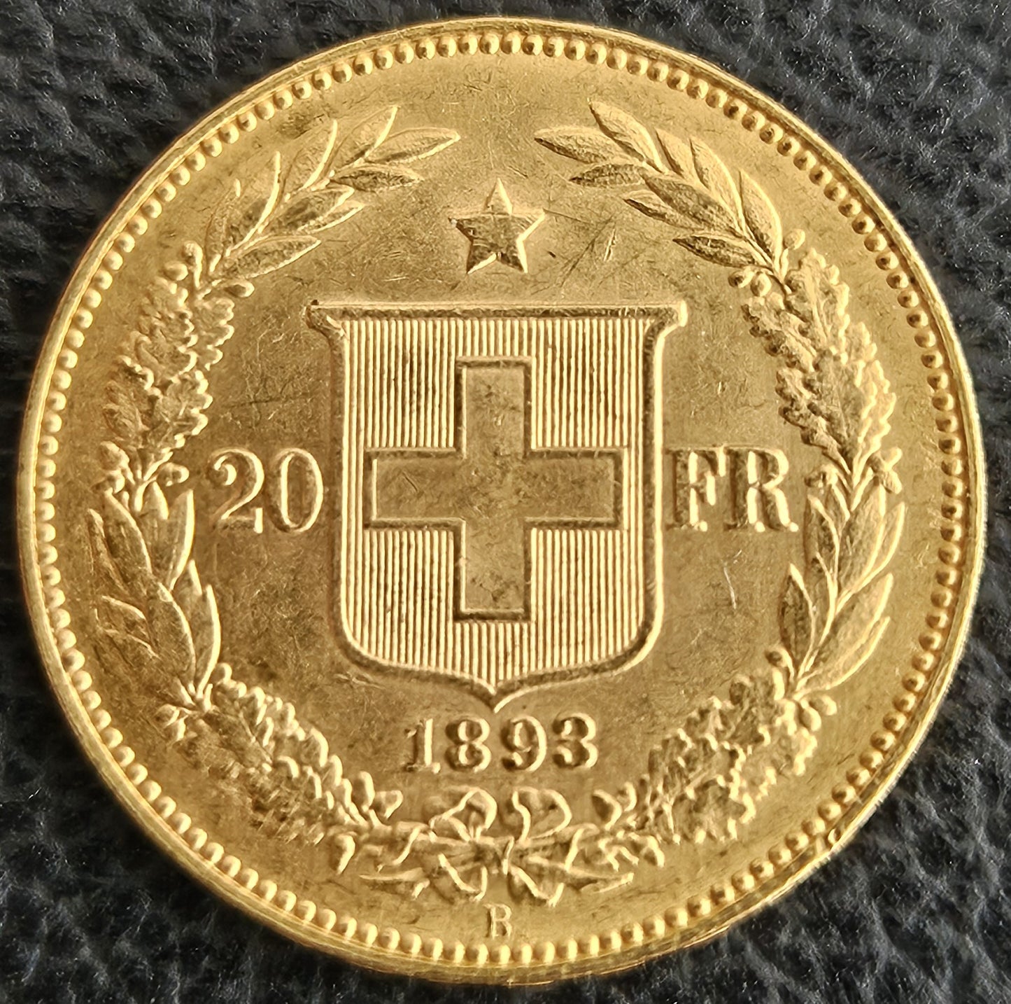 20 Franken Schweiz Helvetia / Vreneli 1893 B