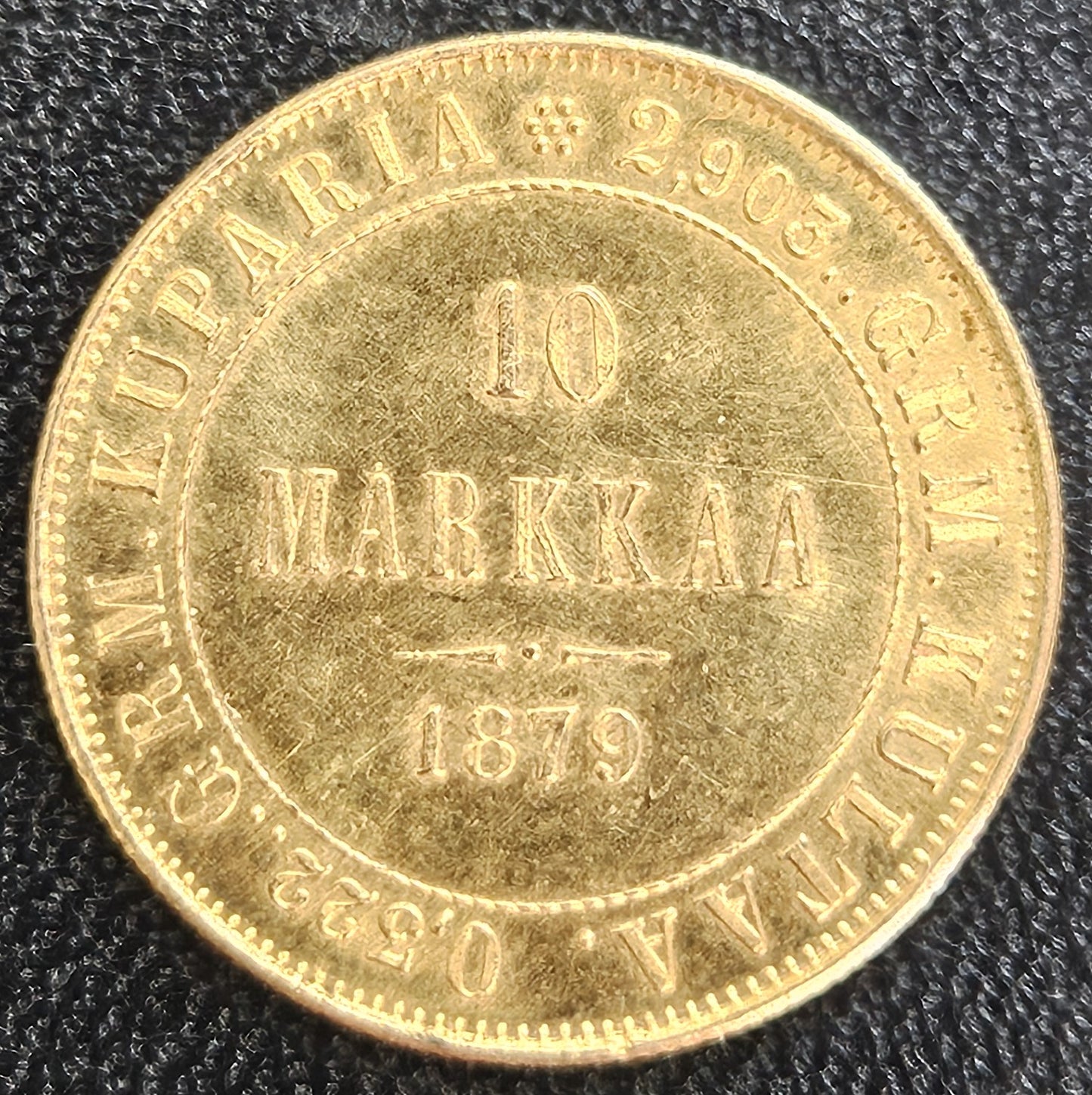 10 Markka Finnland 1879 S Alexander II