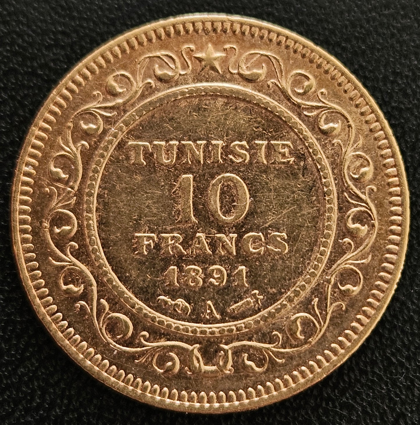 10 Francs Tunesien 1891 A