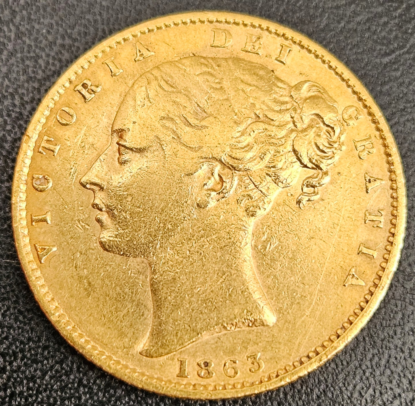 Sovereign Victoria Shield Back 1863 Stempel Nr. 6