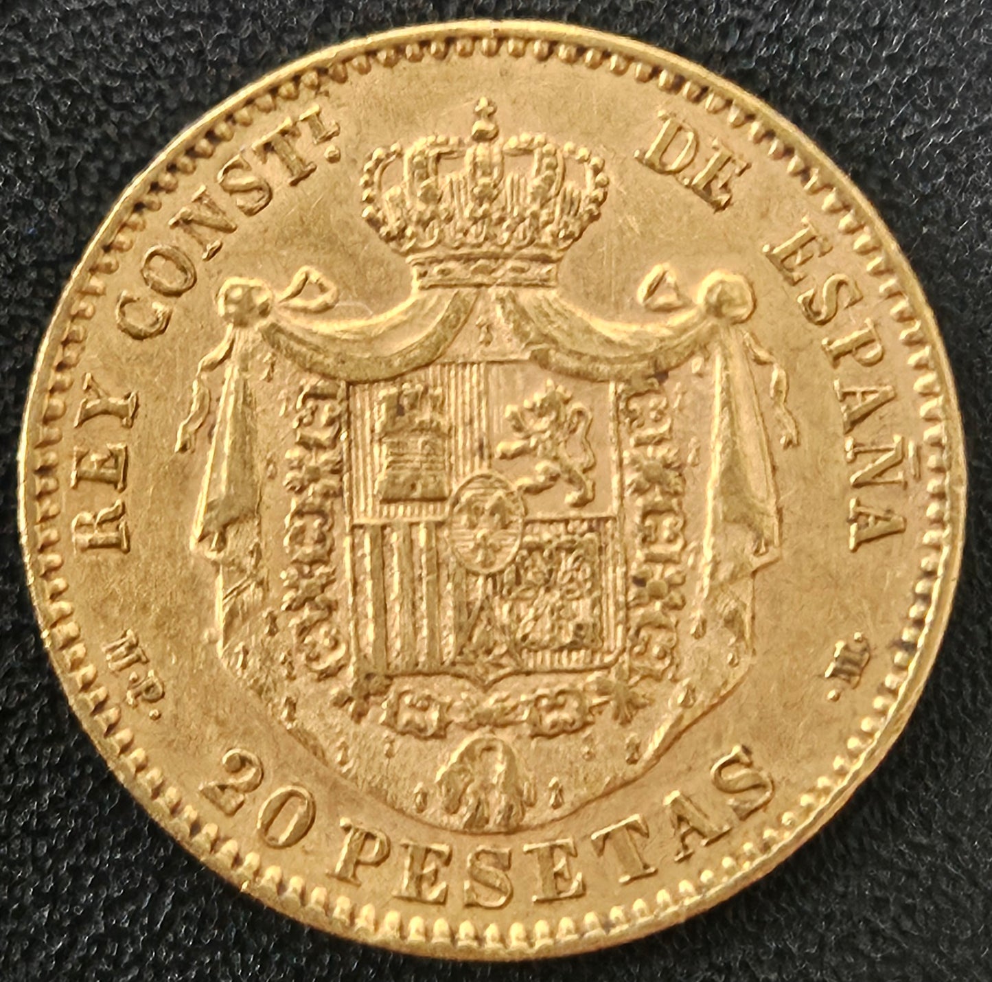 20 Pesetas Spanien 1890 Alfonso XIII