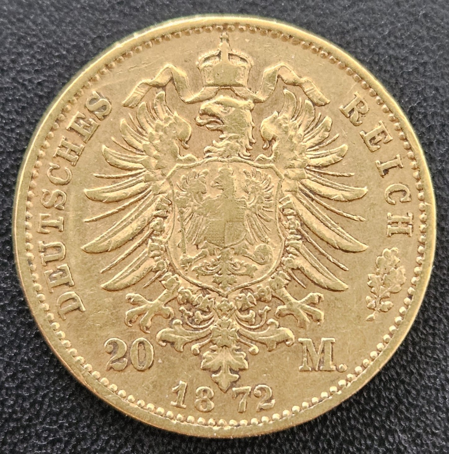 20 Mark Kaiserreich Bayern König Ludwig II 1872 D