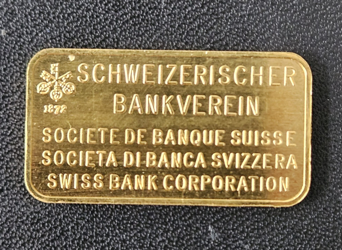 10 Gramm CMP J.Gambert für Schweizerischer Bankenverein / Swiss Bank Corporation