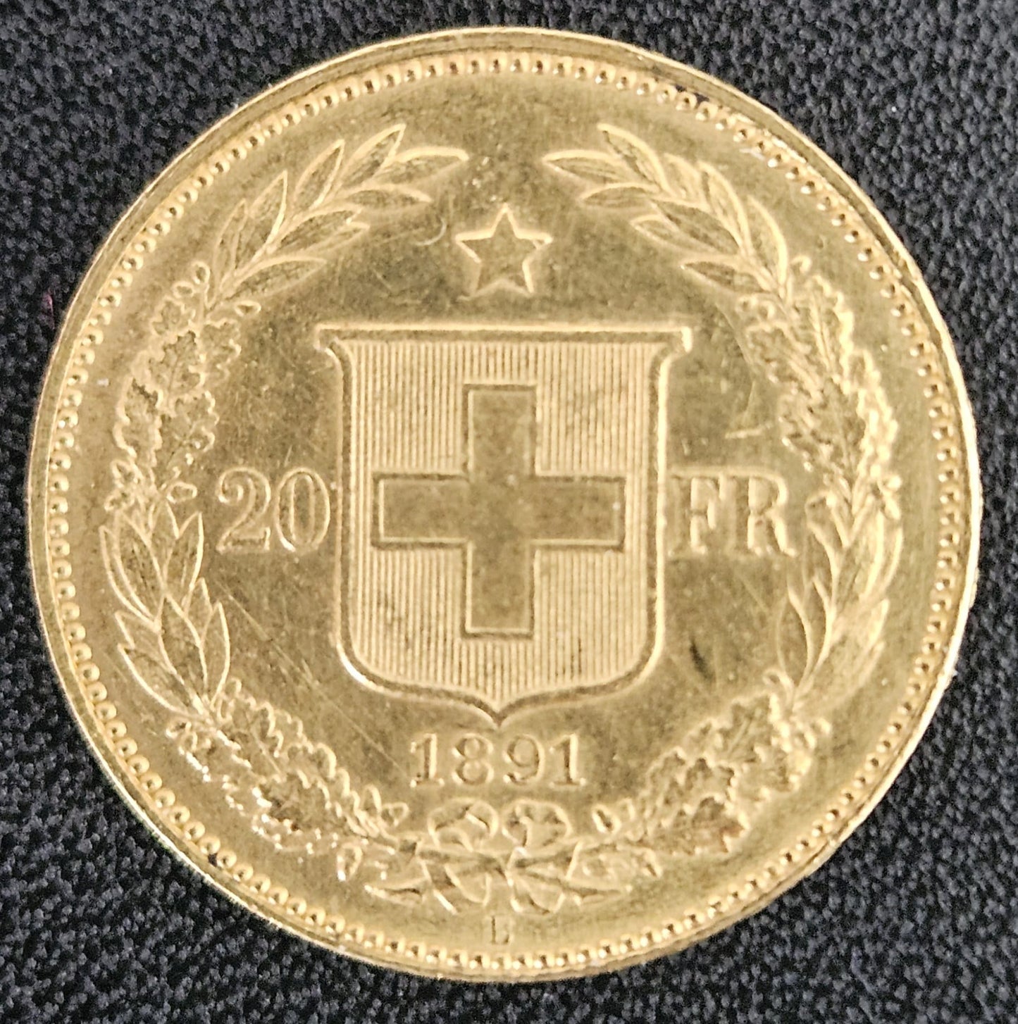 20 Franken Schweiz Helvetia / Vreneli 1891