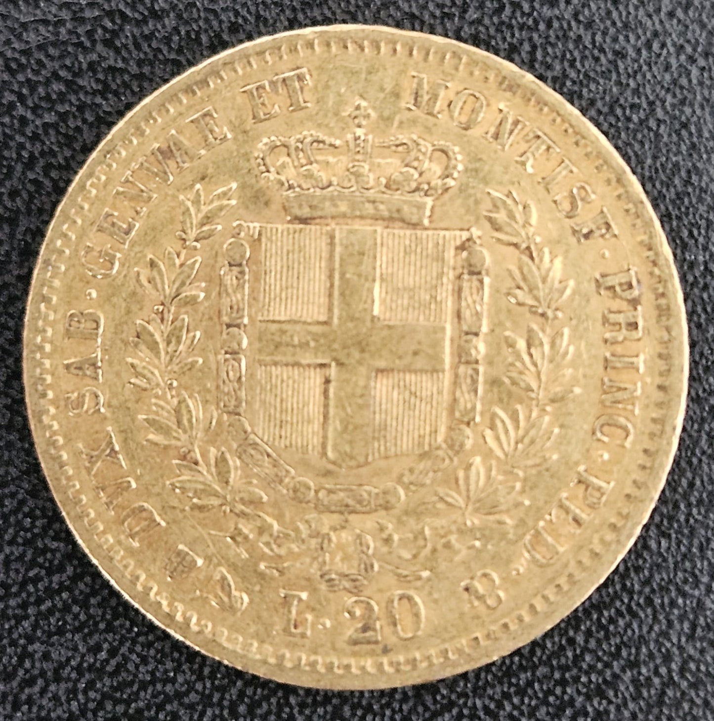 20 Lire Italien Vitttorio Emanuele II 1851 P