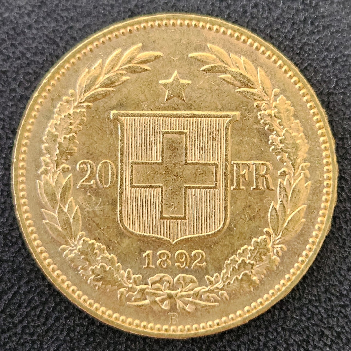 20 Franken Schweiz Helvetia / Vreneli 1892 B
