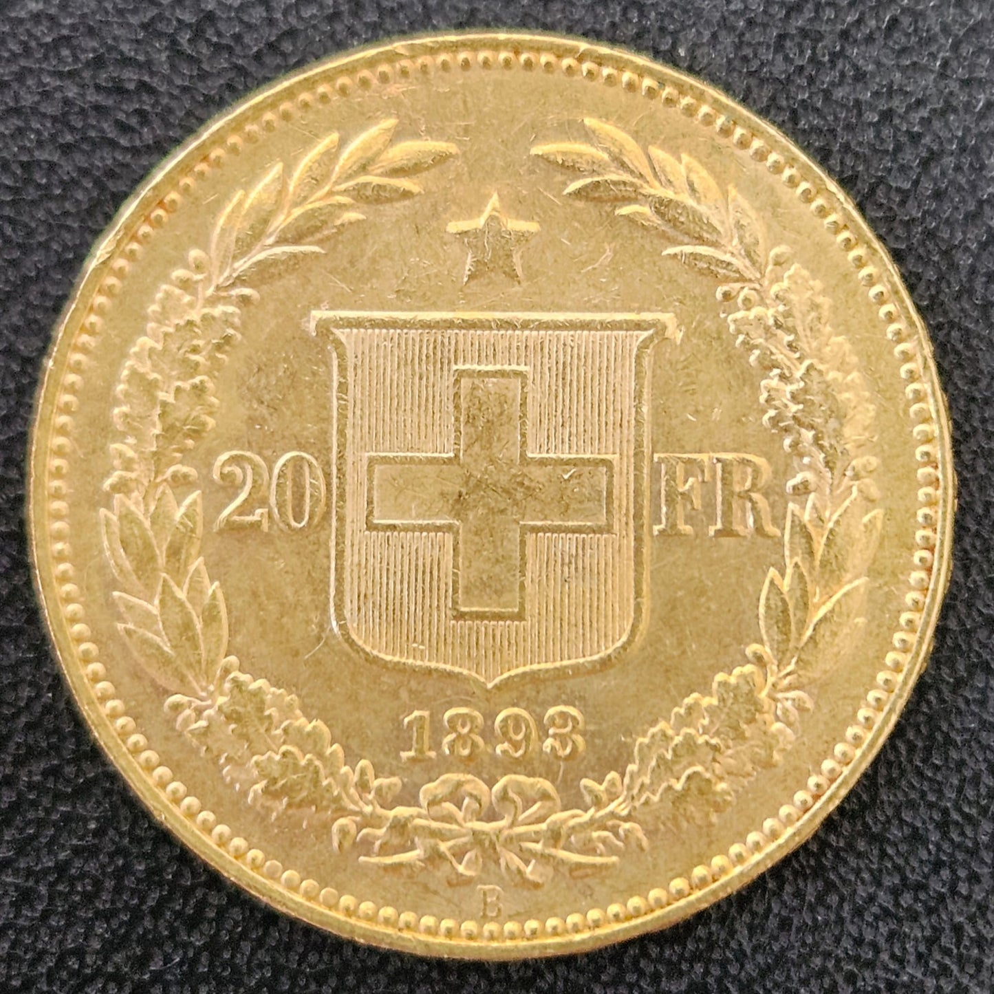 20 Franken Schweiz Helvetia / Vreneli 1893 B
