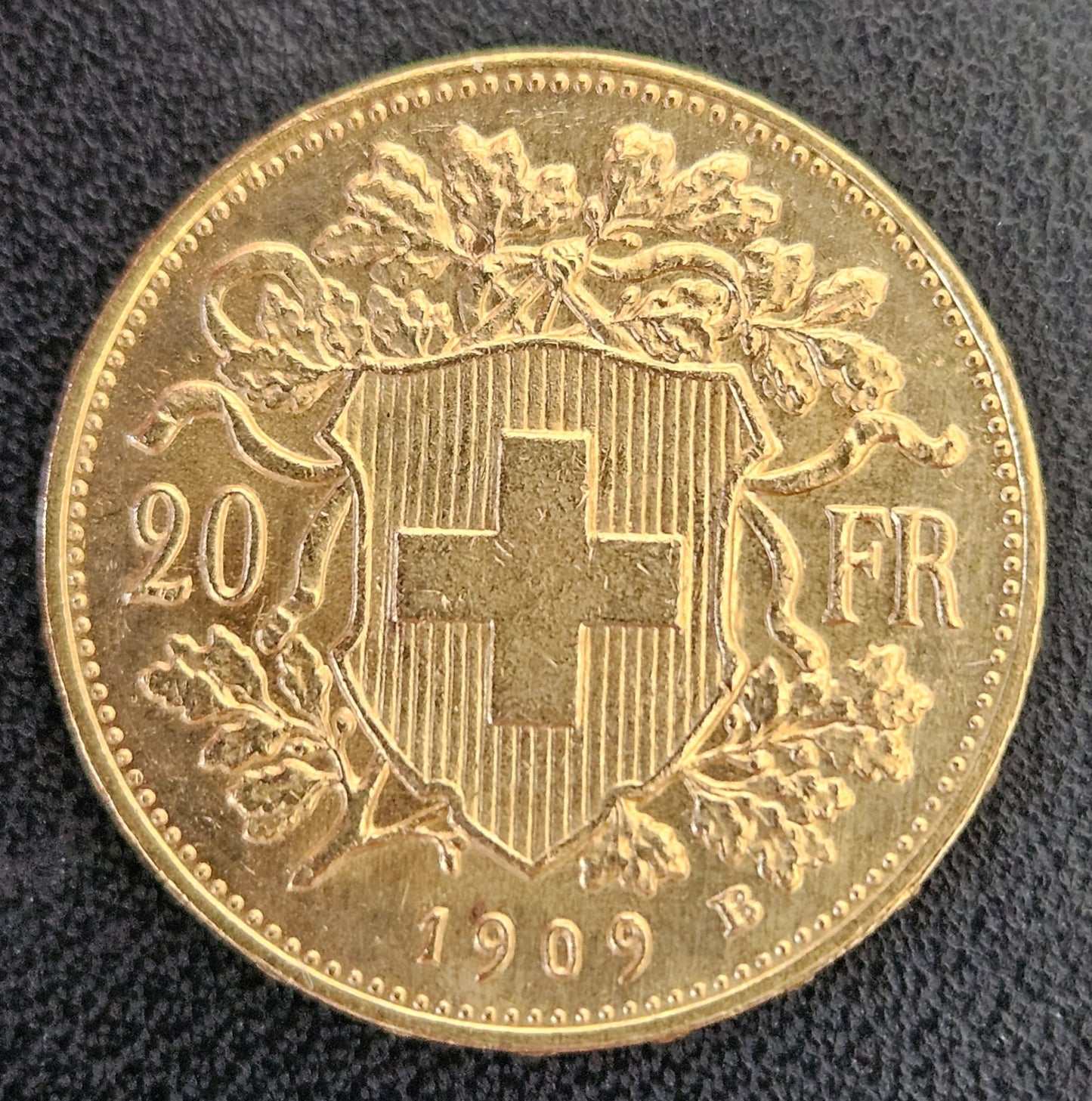 20 Franken Schweiz "Vreneli" Jahrgang 1909 B