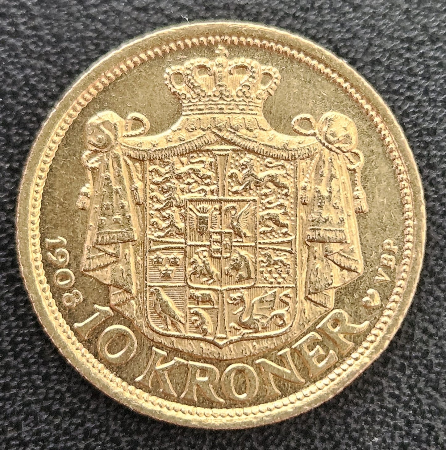 10 Kroner Dänemark Frederik VIII 1908 VBP