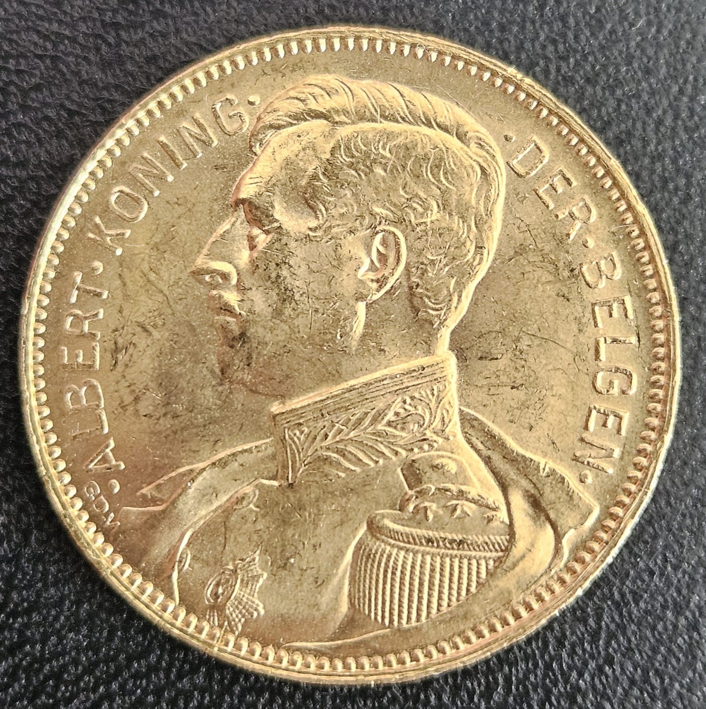 20 Francs Belgien Albert I 1914 Der Belgen