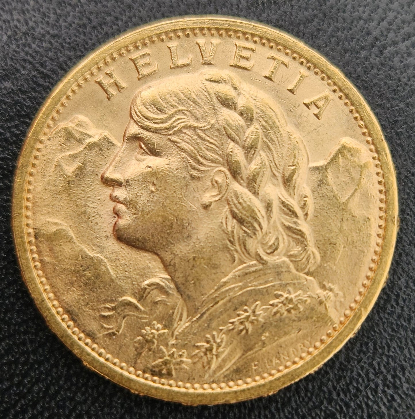 20 Franken Schweiz "Vreneli" Jahrgang 1910 B