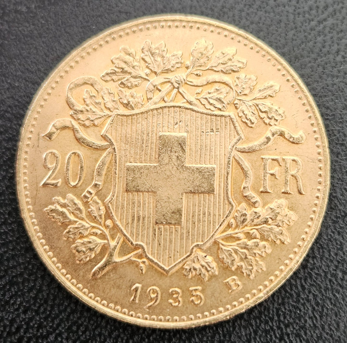 20 Franken Schweiz "Vreneli" Jahrgang 1935 B ohne L
