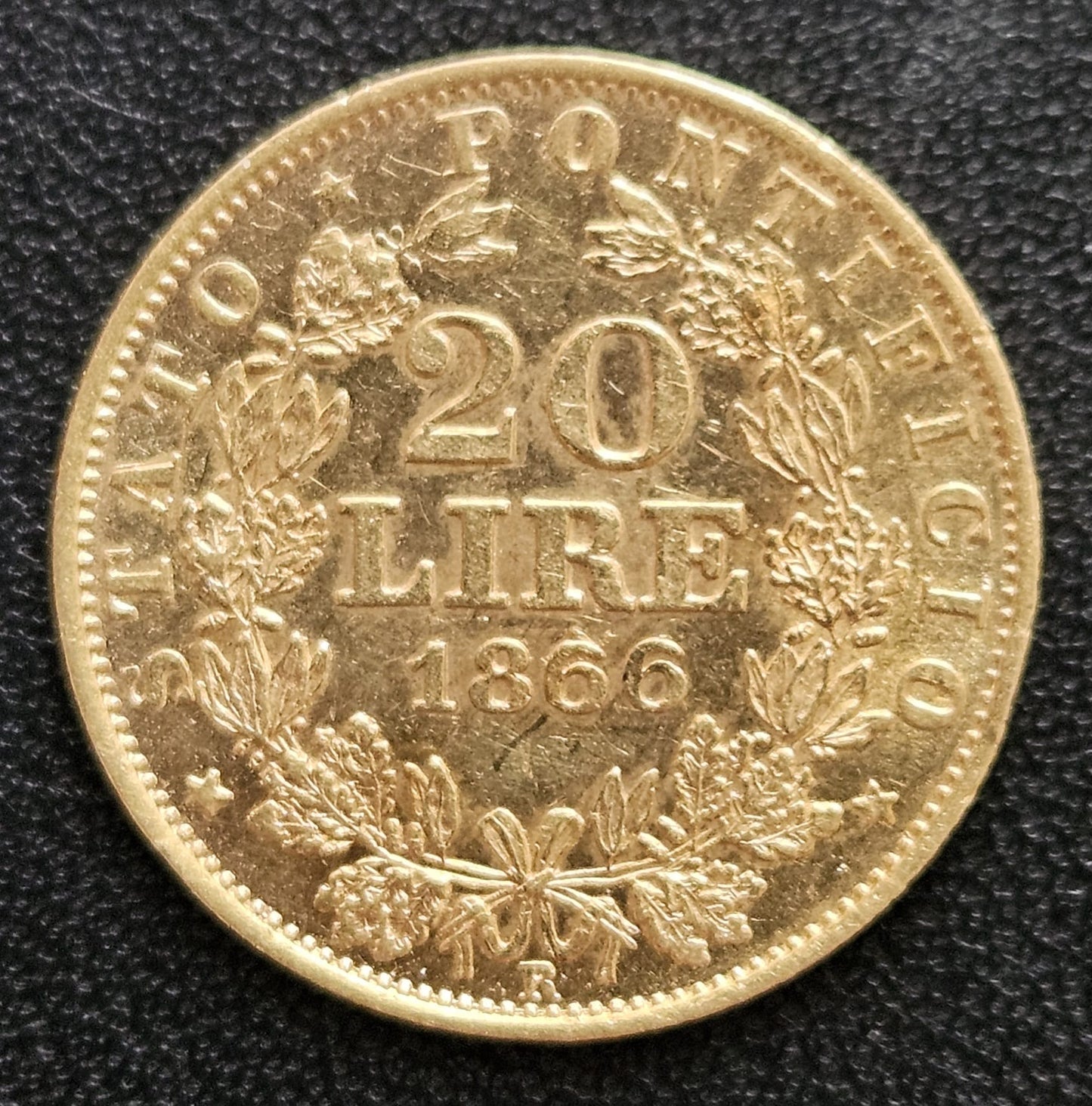 20 Lire Vatican Pius IX 1866 XXI