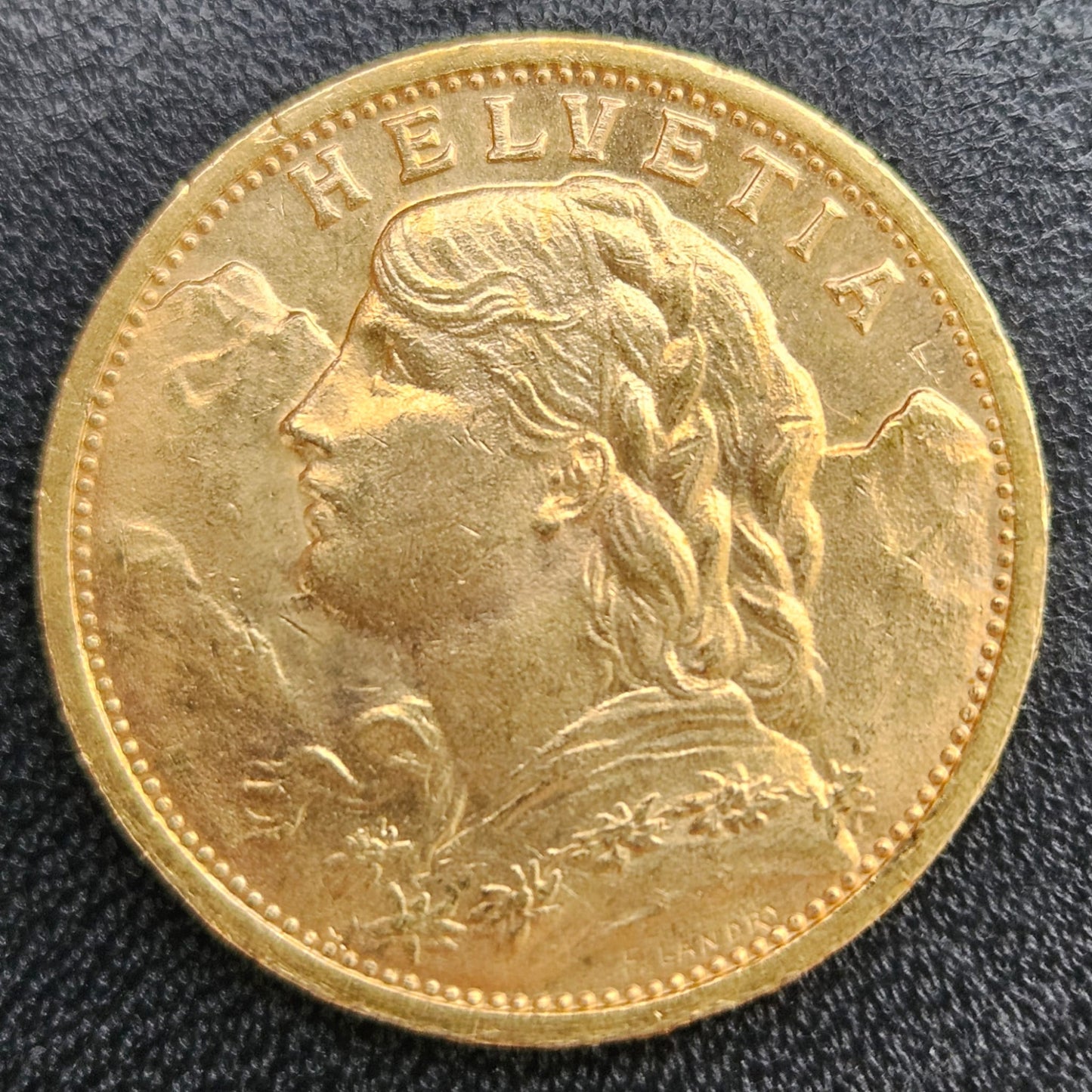 20 Franken Schweiz "Vreneli" Jahrgang 1910 B