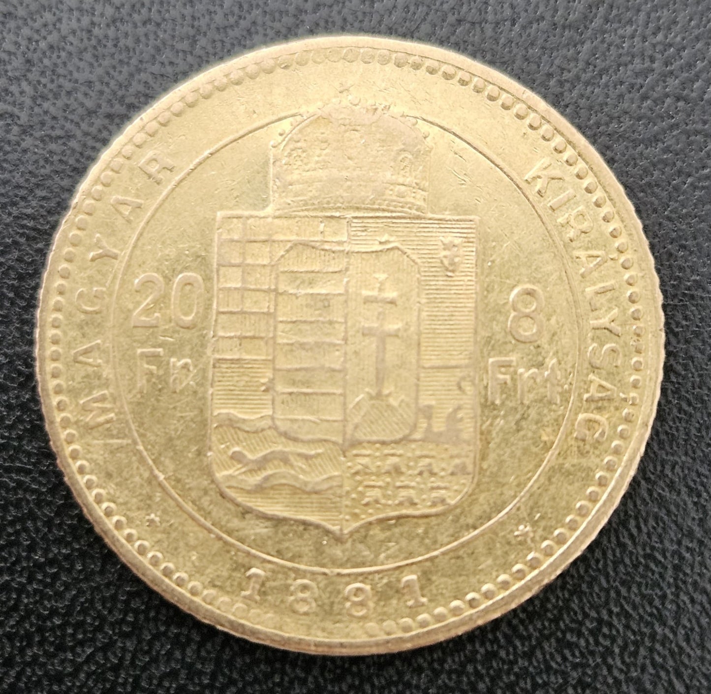 8 Forint Ungarn Franz Joseph 1881