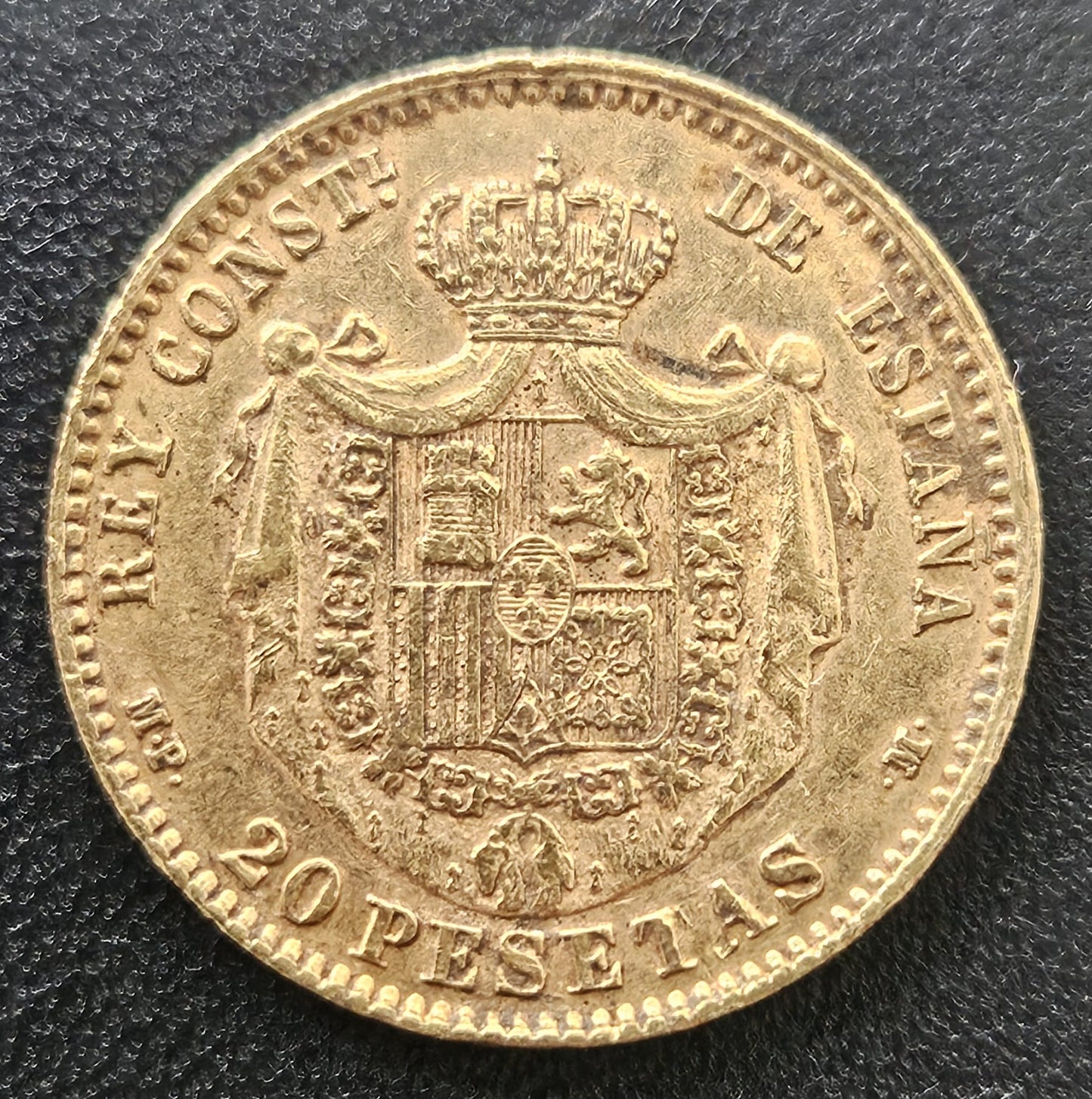20 Pesetas Spanien 1890 Alfonso XIII