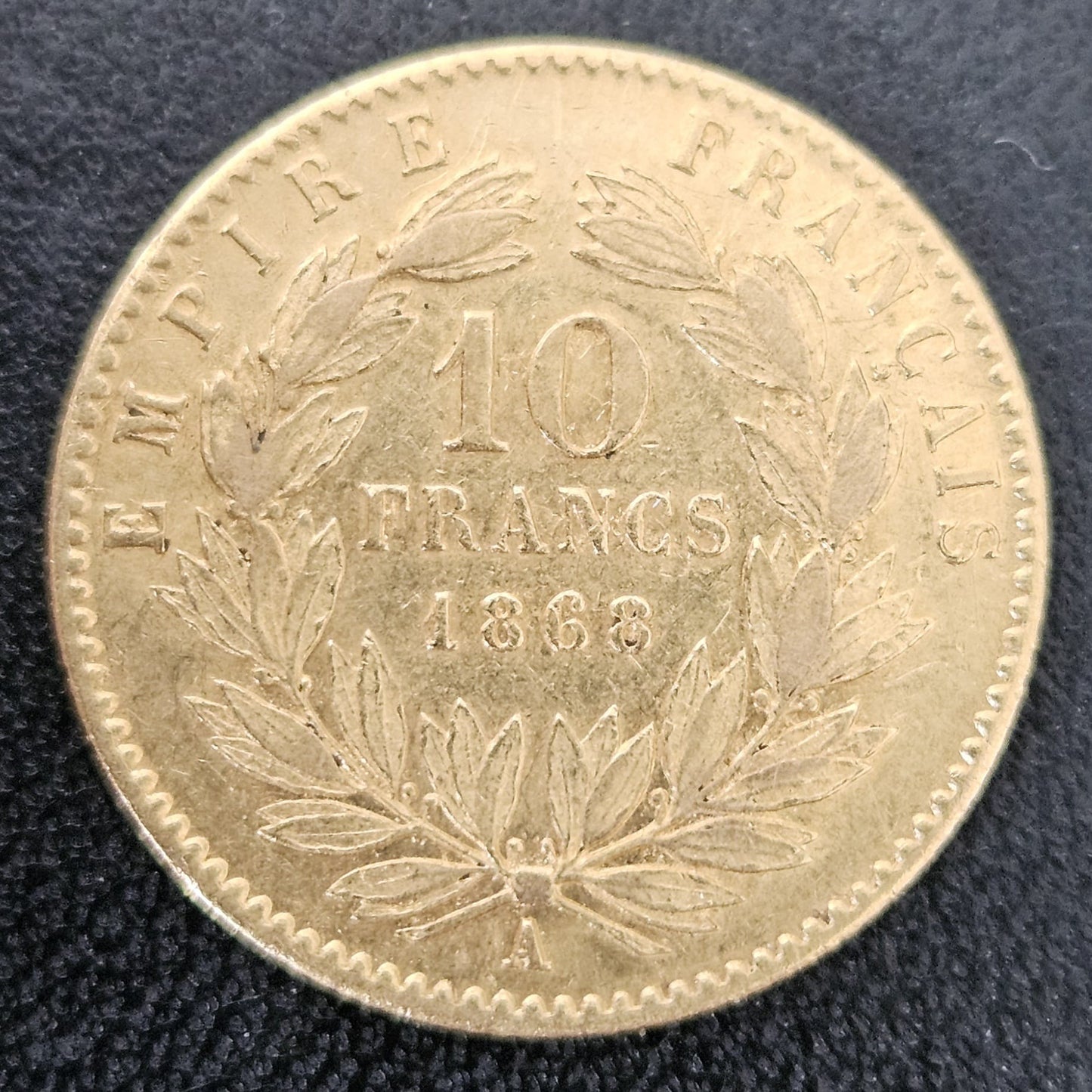 10 Francs Napoleon 1868 A