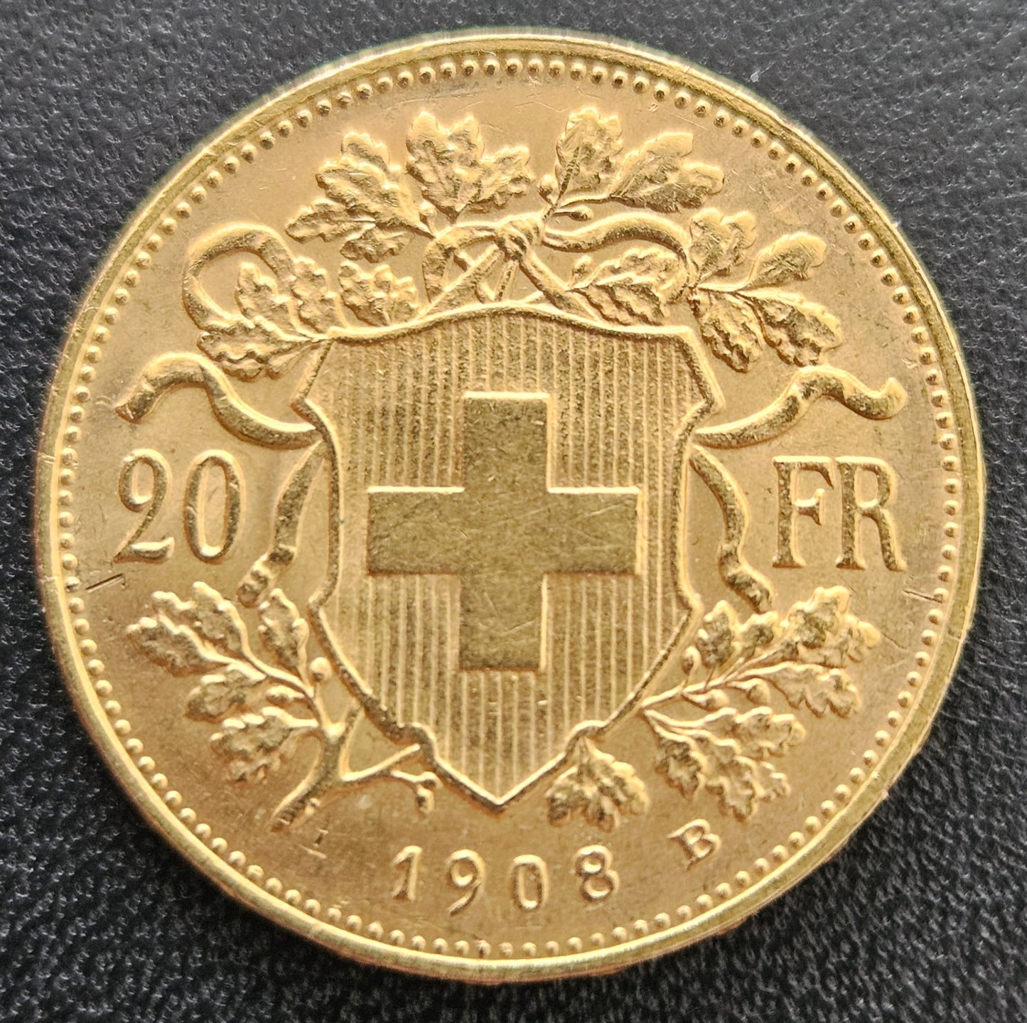 20 Franken Schweiz "Vreneli" Jahrgang 1908 B