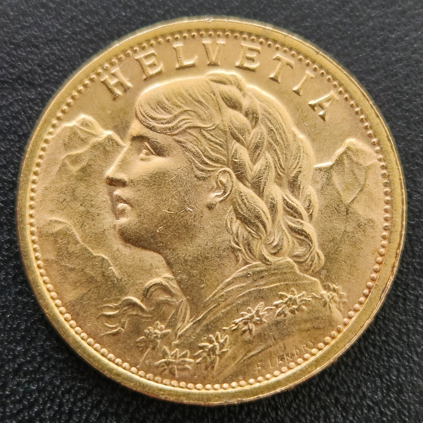 20 Franken Schweiz "Vreneli" Jahrgang 1908 B