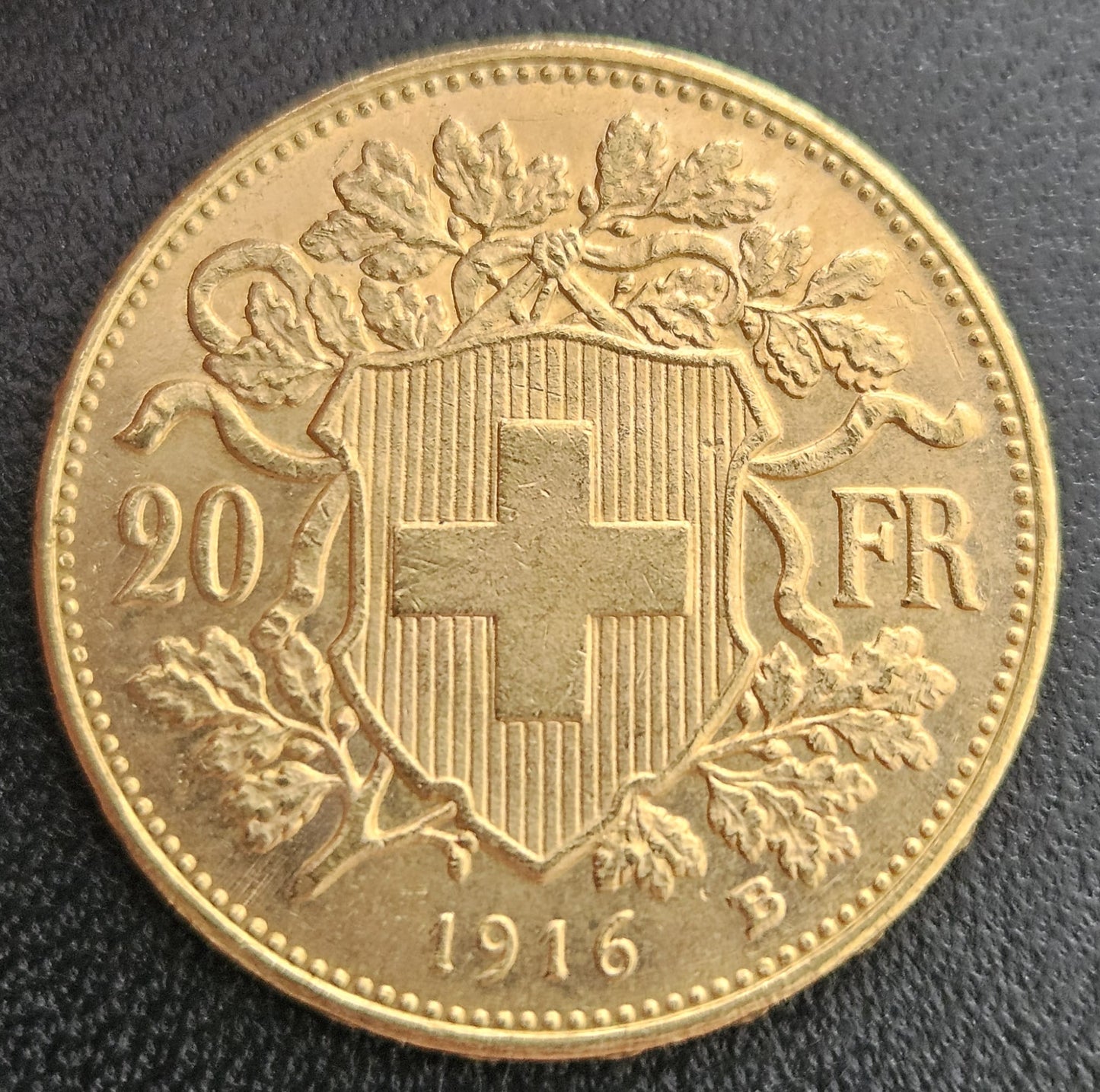 20 Franken Schweiz "Vreneli" Jahrgang 1916 B