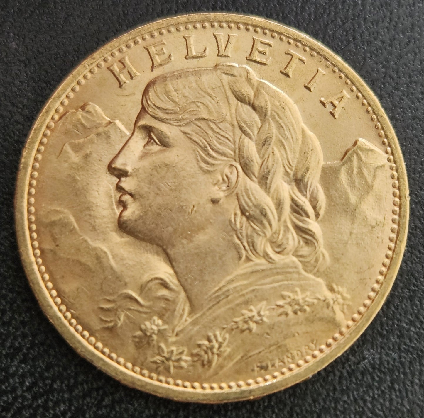 20 Franken Schweiz "Vreneli" Jahrgang 1922 B