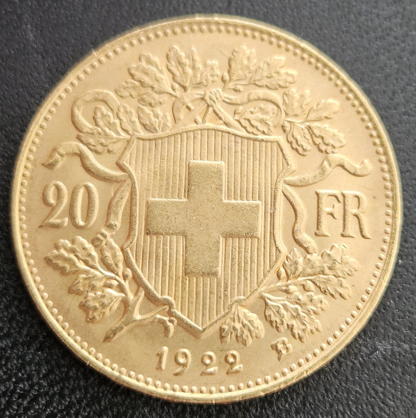 20 Franken Schweiz "Vreneli" Jahrgang 1922 B