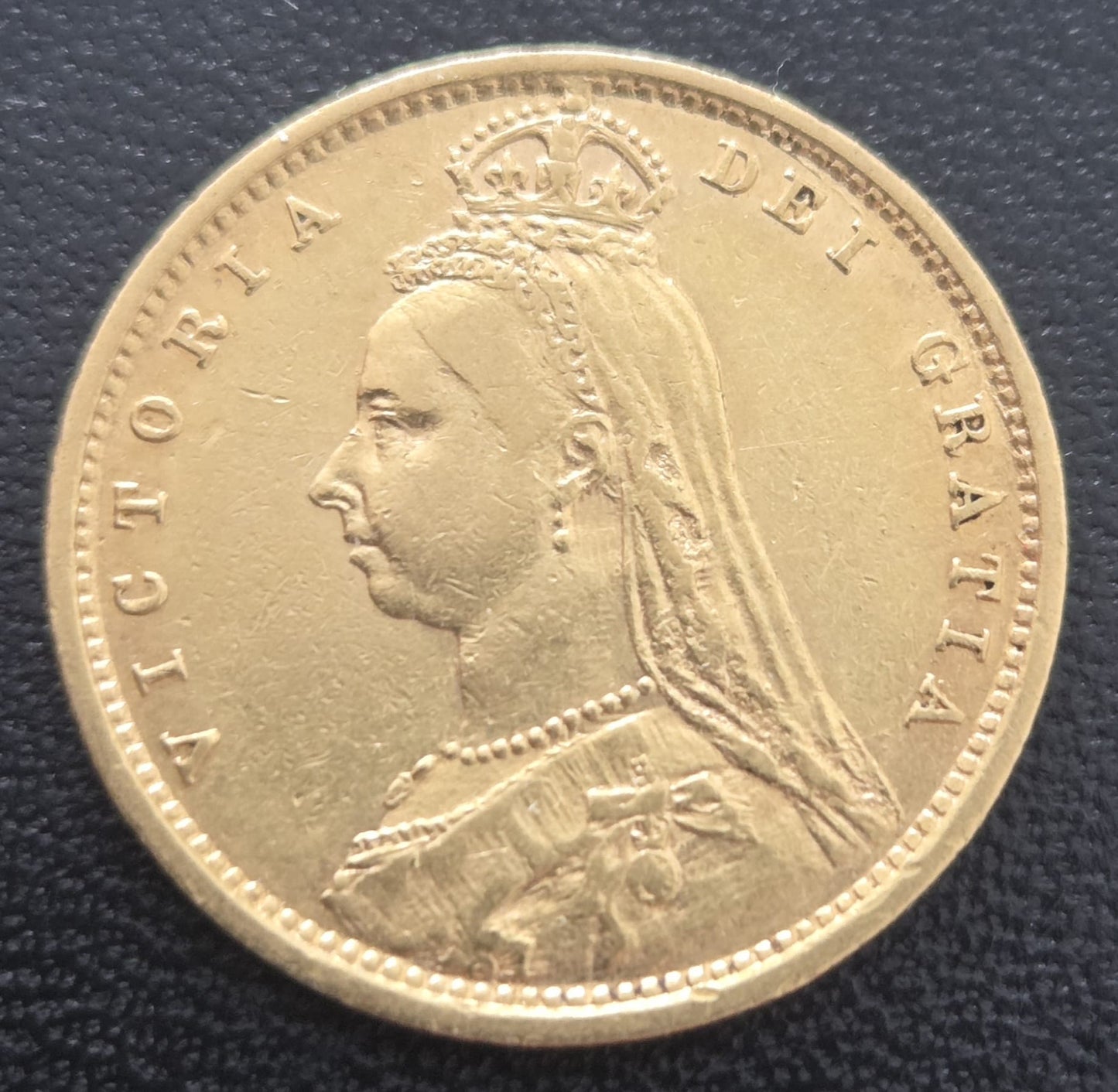 1/2 Sovereign Victoria Shield Back 1892