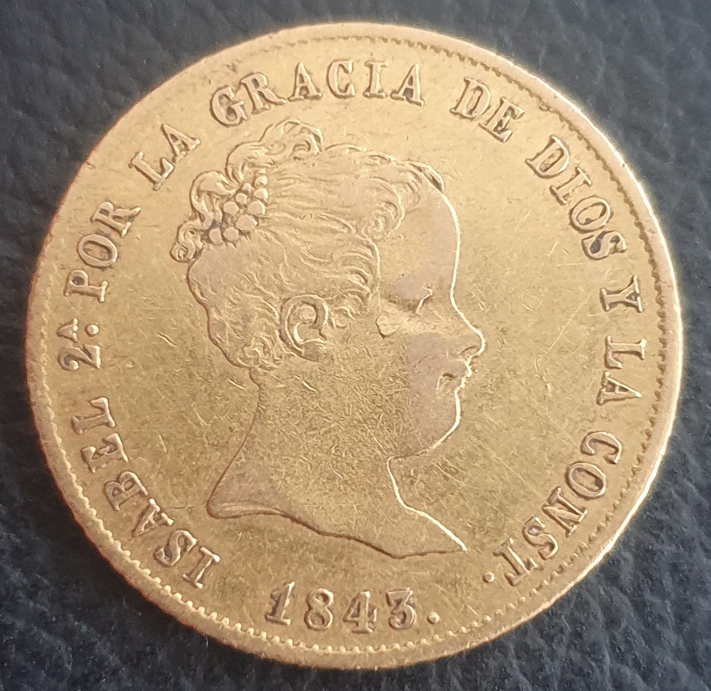 80 Reales Spanien 1843 Isabel II