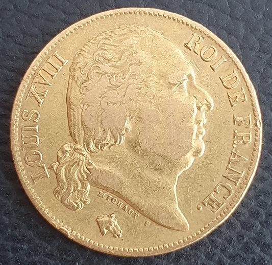 20 Francs Frankreich Louis XVIII 1819 A