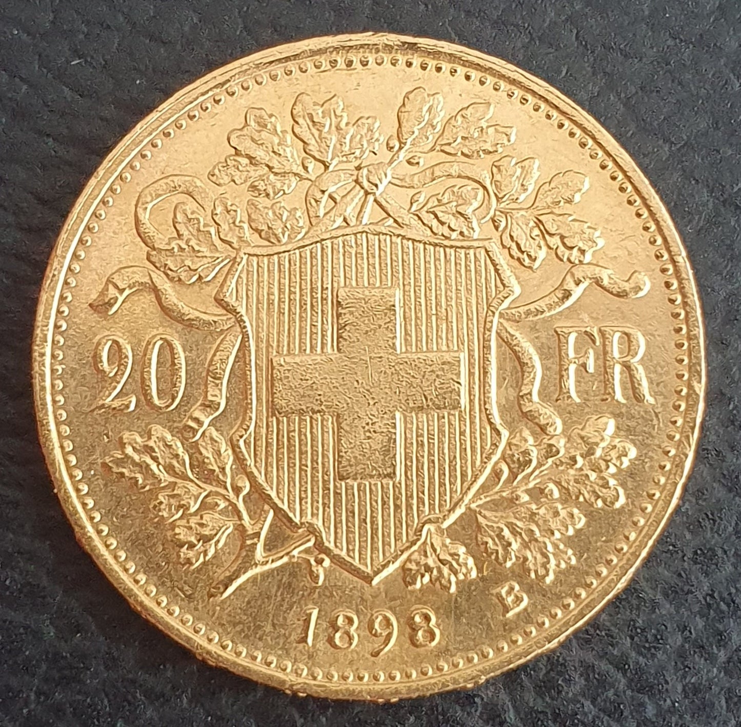 20 Franken Schweiz "Vreneli"  Jahrgang 1898 B