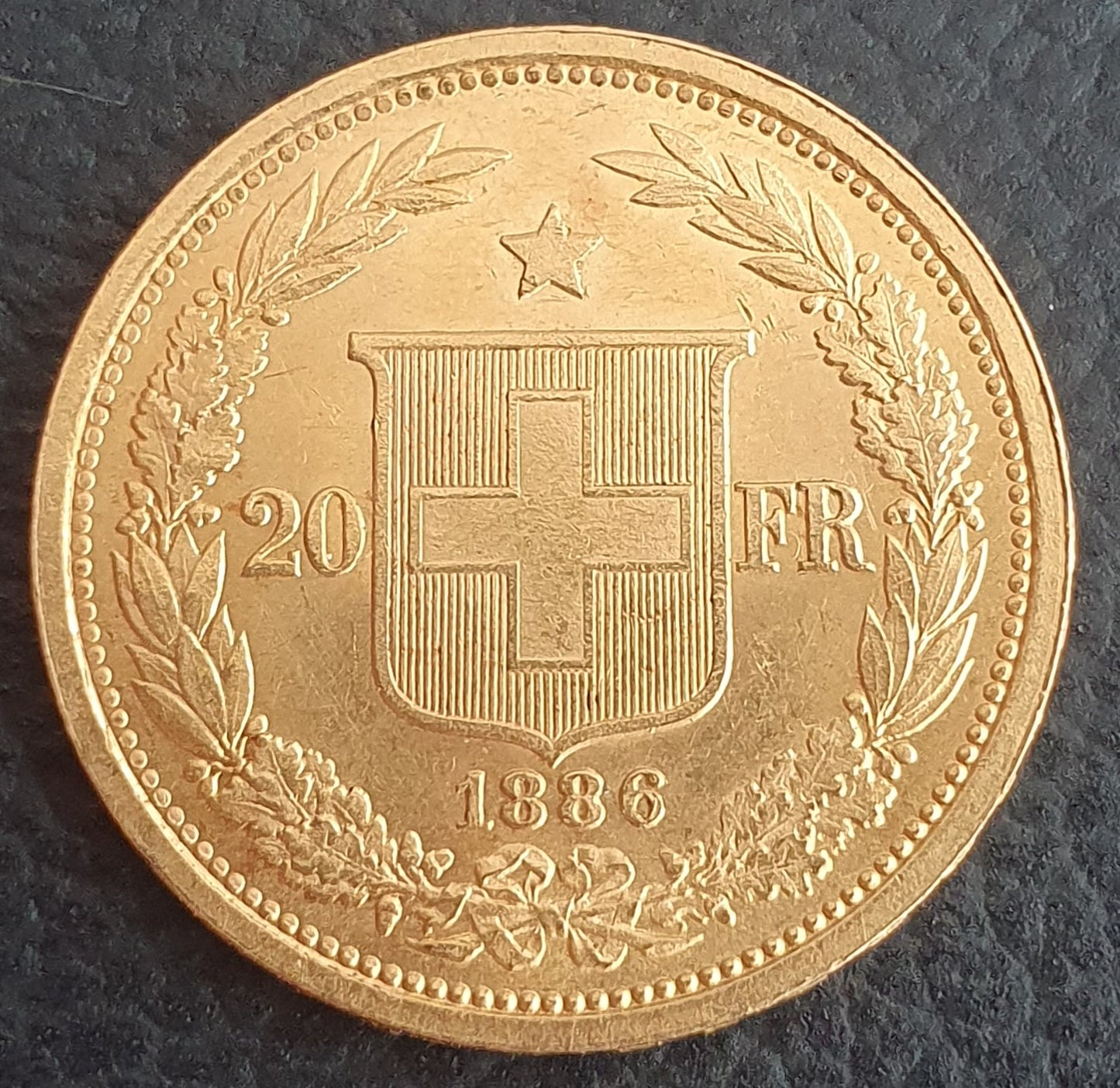 20 Franken Schweiz  Helvetia / Vreneli 1886 B