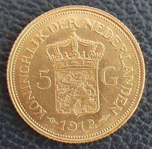 5 Gulden Niederlande Wilhelmina 1912