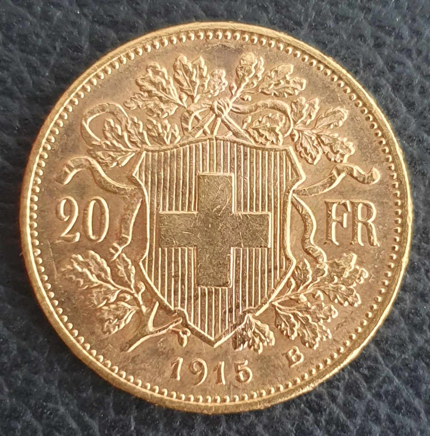 20 Franken Schweiz "Vreneli"  Jahrgang 1915 B