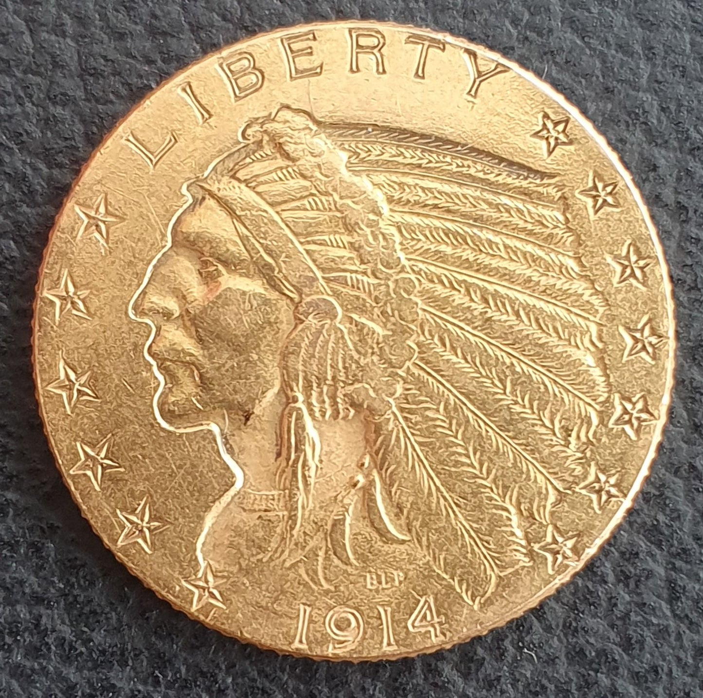 5 Dollar Amerika Indian Head 1914