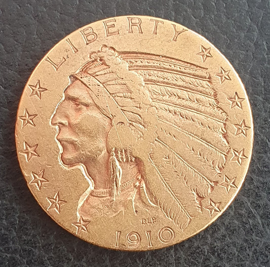 5 Dollar Amerika Indian Head 1910