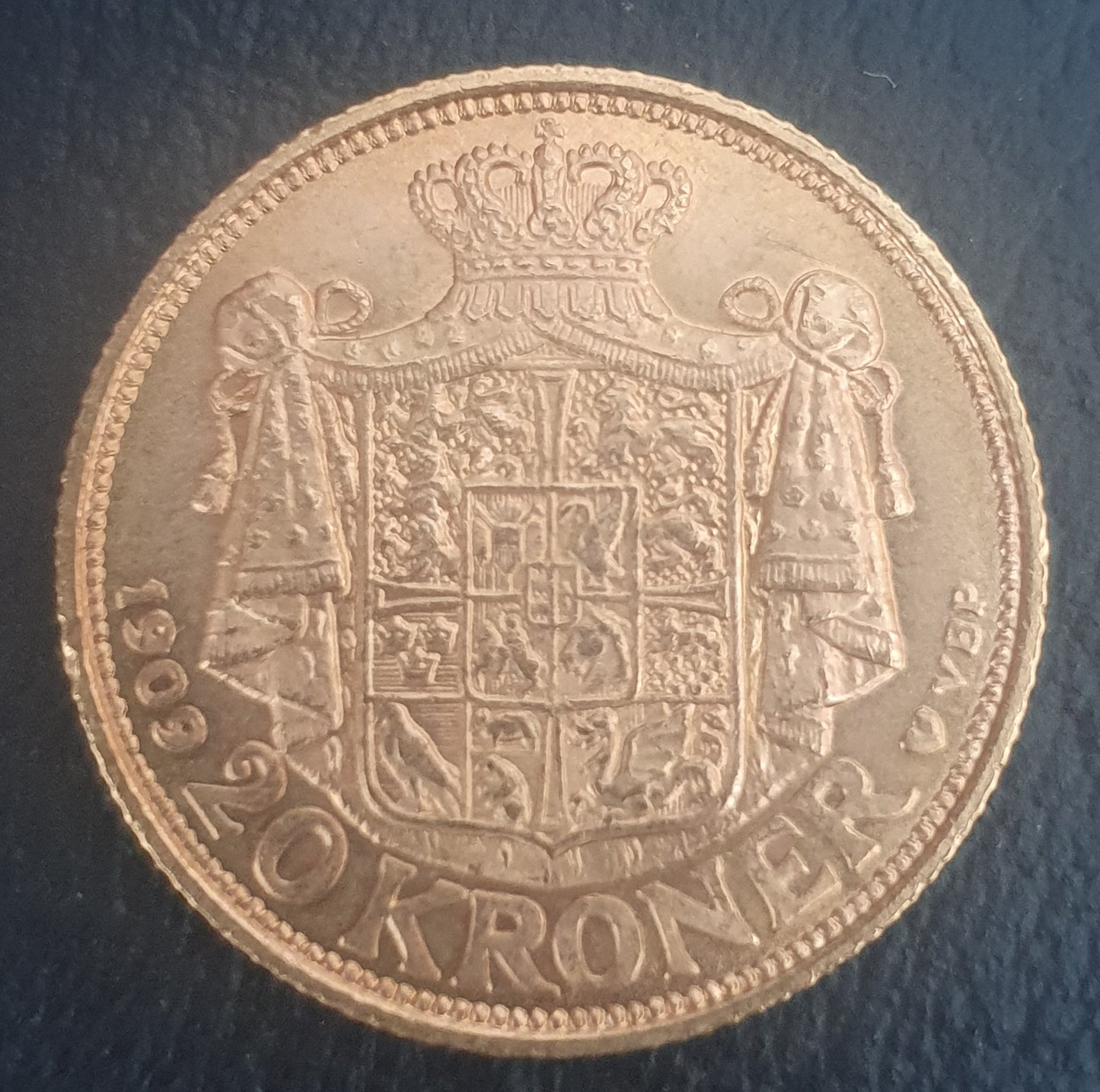 20 Kroner Dänemark Frederik VIII 1909