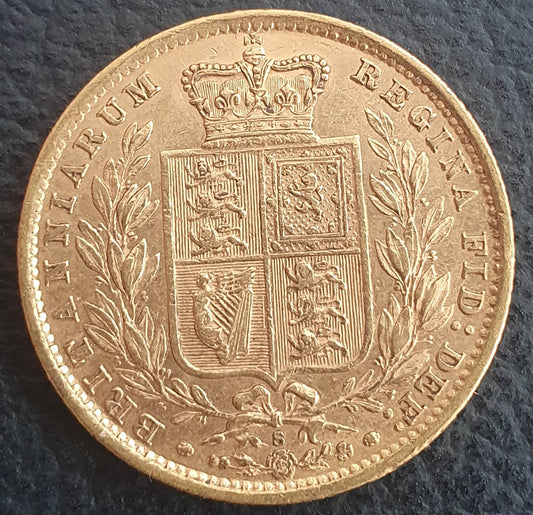 Sovereign 1882 S Sydney Victoria Young Head mit Wappen