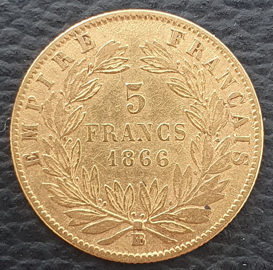 5 Francs Napoleon III 1866 BB