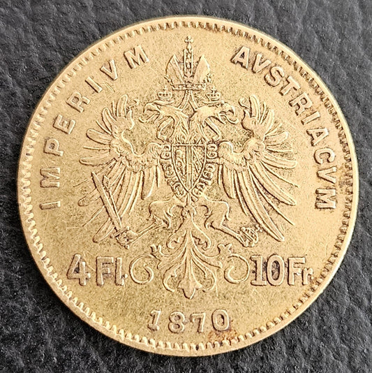 4 Florin Österreich Franz Joseph 1870  Preis zzgl. 19% MwSt.