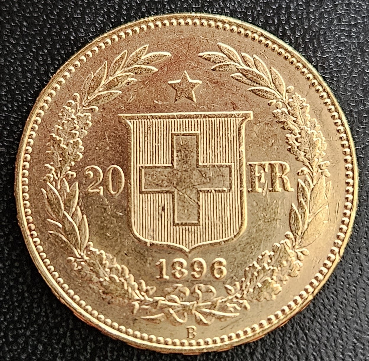 20 Franken Schweiz  Helvetia / Vreneli 1896 B