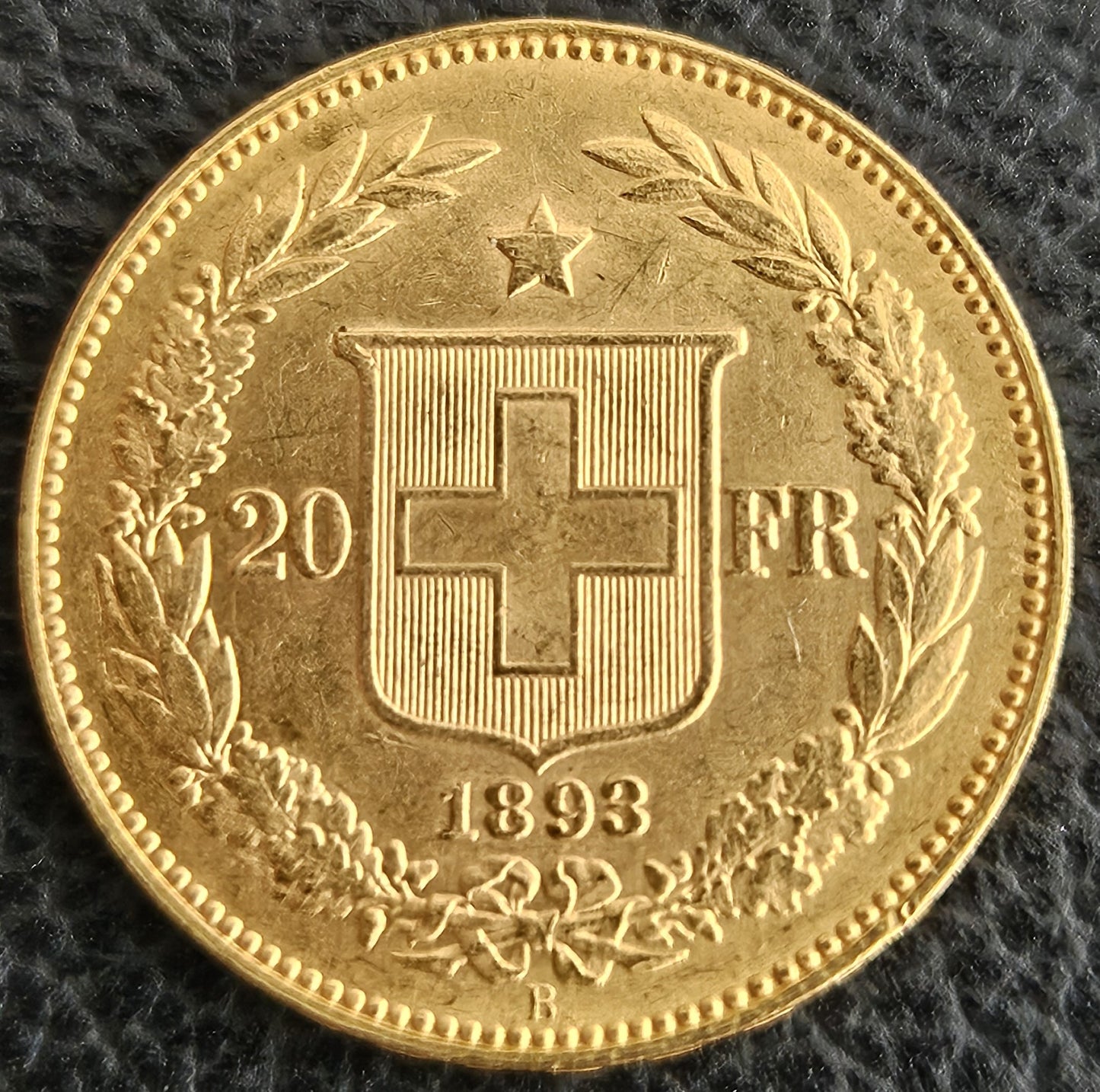 20 Franken Schweiz  Helvetia / Vreneli 1893 B