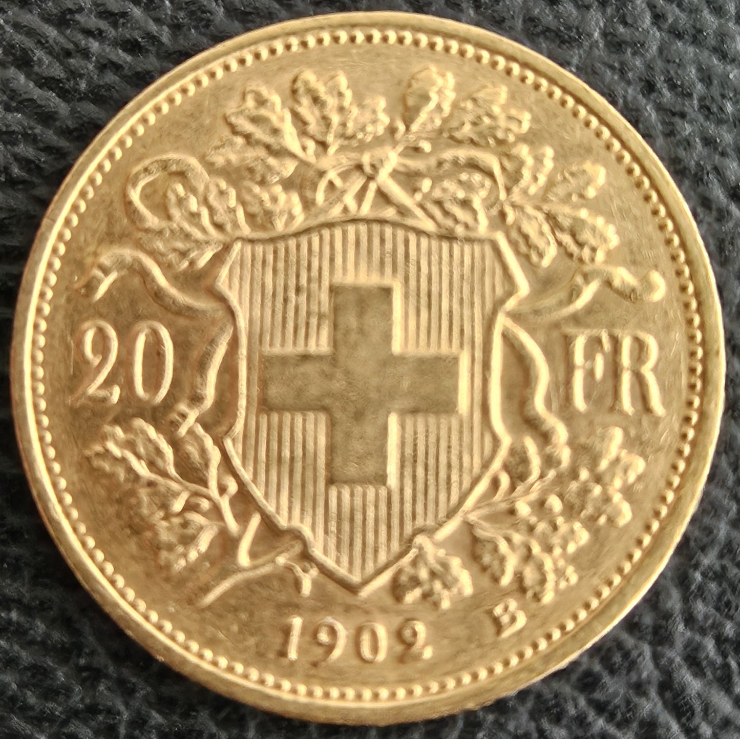 20 Franken Schweiz "Vreneli"  Jahrgang 1902 B