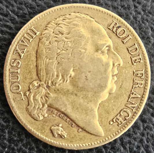 20 Francs Frankreich Louis XVIII 1819 A